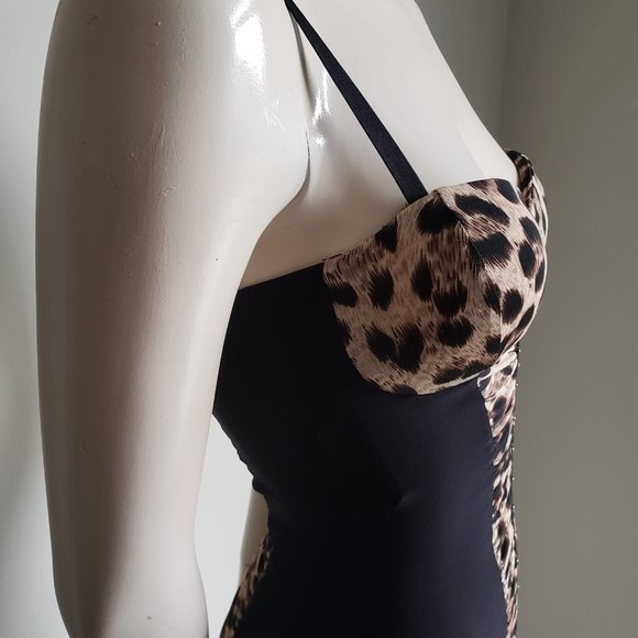 Forever 21 Leopard Print Little Black Dress - Picture 4 of 6